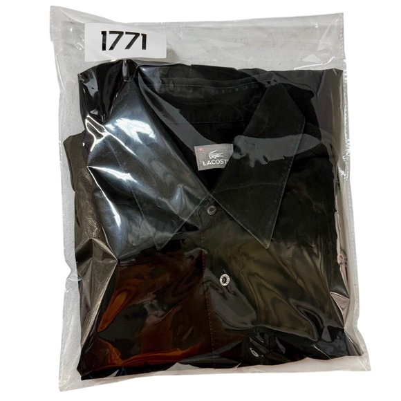 Lacoste Mens Black Long Sleeve Button Down‎ Dress Shirt Size 43 - Picture 4 of 4